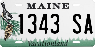 ME license plate 1343SA