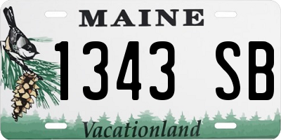 ME license plate 1343SB