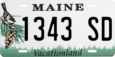 ME license plate 1343SD