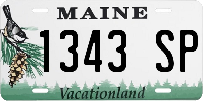 ME license plate 1343SP