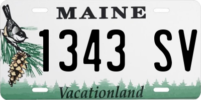 ME license plate 1343SV