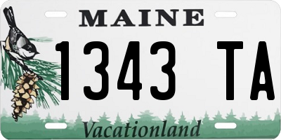 ME license plate 1343TA