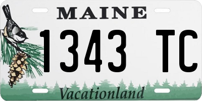 ME license plate 1343TC