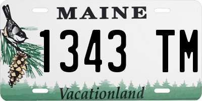 ME license plate 1343TM