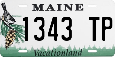 ME license plate 1343TP