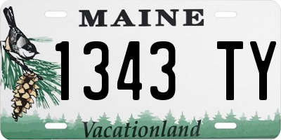 ME license plate 1343TY