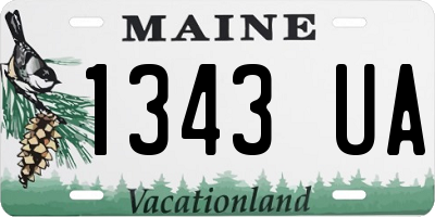 ME license plate 1343UA
