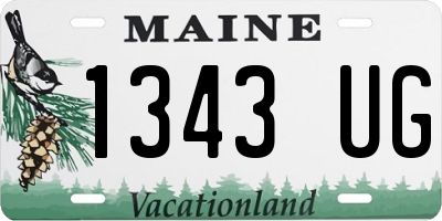 ME license plate 1343UG