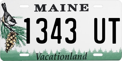 ME license plate 1343UT