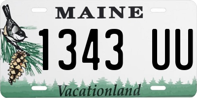ME license plate 1343UU