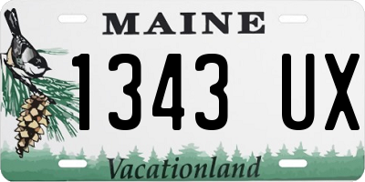 ME license plate 1343UX