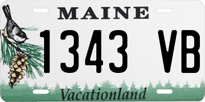 ME license plate 1343VB