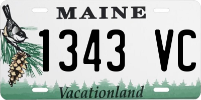 ME license plate 1343VC