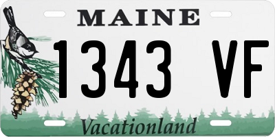 ME license plate 1343VF