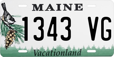 ME license plate 1343VG