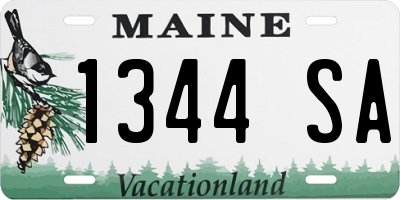 ME license plate 1344SA