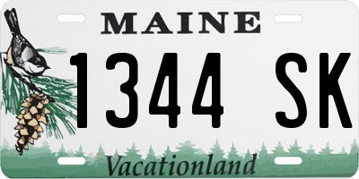 ME license plate 1344SK