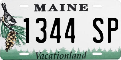 ME license plate 1344SP