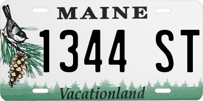 ME license plate 1344ST