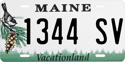 ME license plate 1344SV