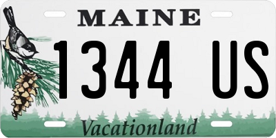 ME license plate 1344US