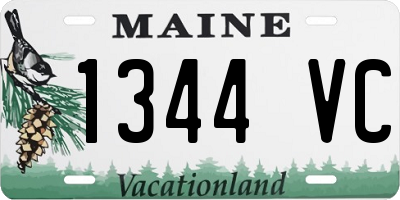 ME license plate 1344VC