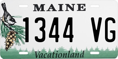 ME license plate 1344VG