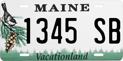 ME license plate 1345SB