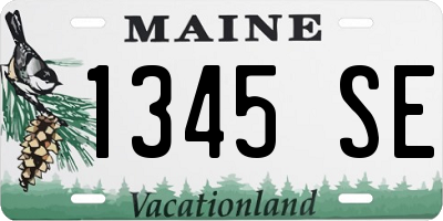 ME license plate 1345SE