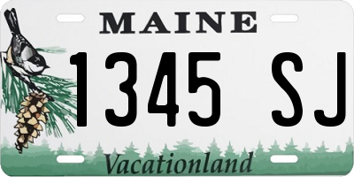 ME license plate 1345SJ