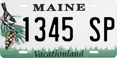ME license plate 1345SP