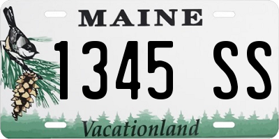 ME license plate 1345SS