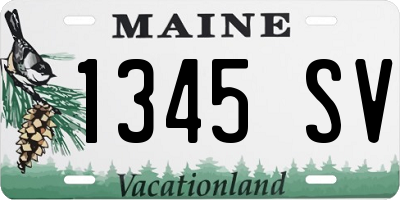 ME license plate 1345SV