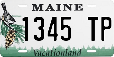 ME license plate 1345TP