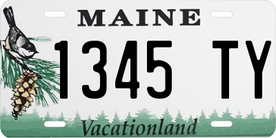 ME license plate 1345TY