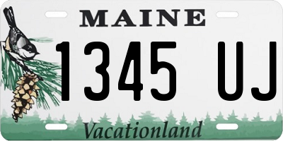 ME license plate 1345UJ