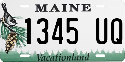 ME license plate 1345UQ