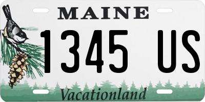 ME license plate 1345US