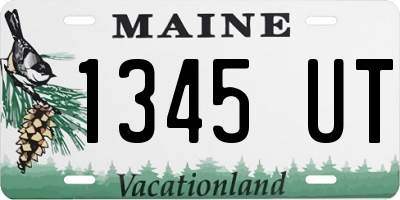 ME license plate 1345UT