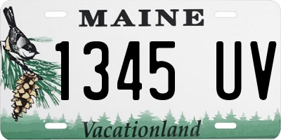 ME license plate 1345UV