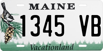 ME license plate 1345VB