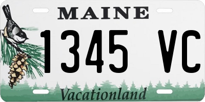 ME license plate 1345VC