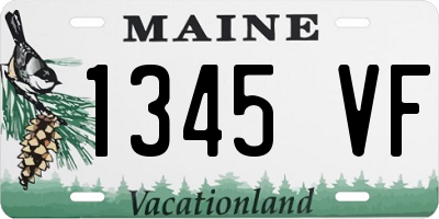 ME license plate 1345VF