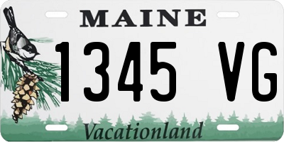 ME license plate 1345VG