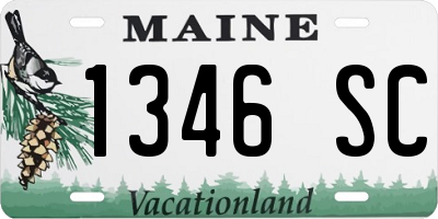 ME license plate 1346SC