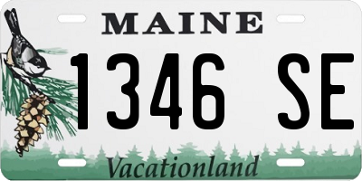 ME license plate 1346SE
