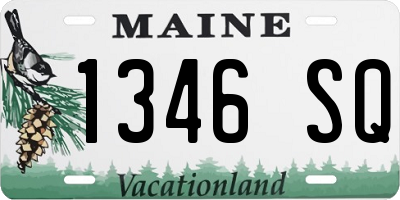 ME license plate 1346SQ