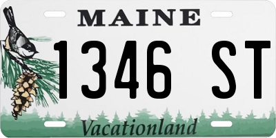 ME license plate 1346ST