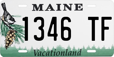 ME license plate 1346TF