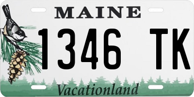 ME license plate 1346TK